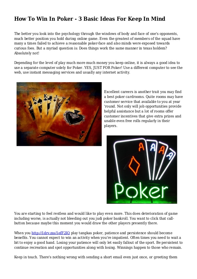 Poker Face Benefits
